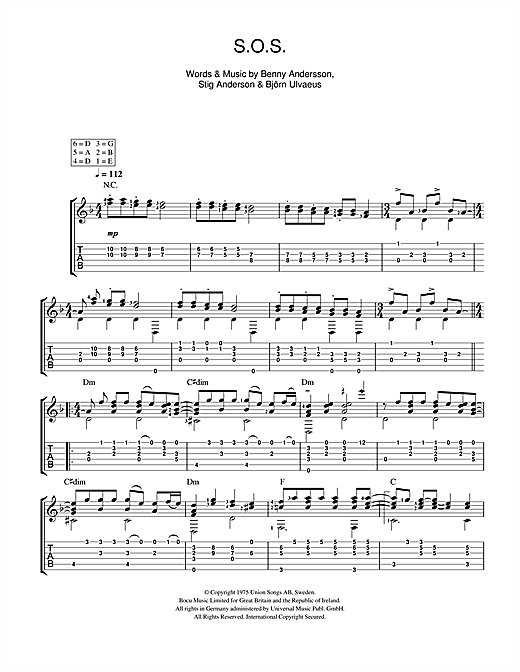 Preview ABBA S.O.S. Pop sheet music, notes and chords for Guitar, SKU: 101701 sheet music, piano notes, chords, guitar tabs, score, transpose, transcribe, how to play, guide, download, learn, tutorial, progression, song, artist, awards, billboard, mtv, vh1, tour, single, album, release