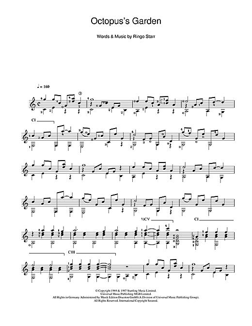 Preview The Beatles Octopus's Garden Pop sheet music, notes and chords for Guitar, SKU: 104528 sheet music, piano notes, chords, guitar tabs, score, transpose, transcribe, how to play, guide, download, learn, tutorial, progression, song, artist, awards, billboard, mtv, vh1, tour, single, album, release