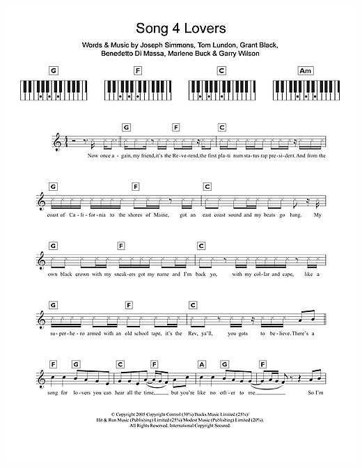 Preview Liberty X Song 4 Lovers Pop sheet music, notes and chords for Keyboard, SKU: 109670 sheet music, piano notes, chords, guitar tabs, score, transpose, transcribe, how to play, guide, download, learn, tutorial, progression, song, artist, awards, billboard, mtv, vh1, tour, single, album, release