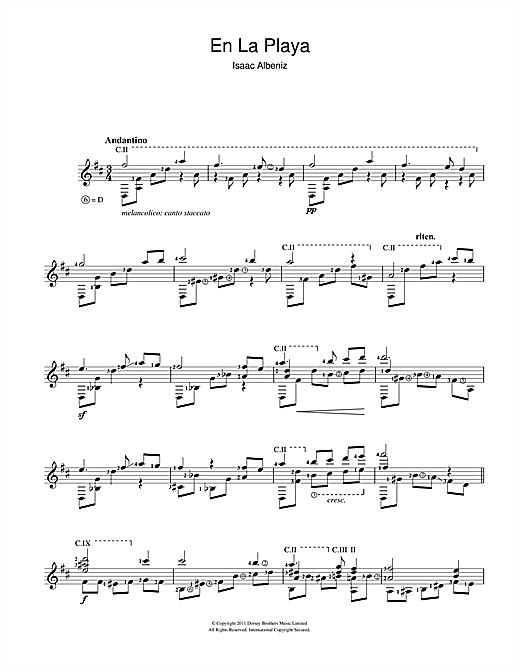 Preview Isaac Albeniz En La Playa Classical sheet music, notes and chords for Guitar, SKU: 111421 sheet music, piano notes, chords, guitar tabs, score, transpose, transcribe, how to play, guide, download, learn, tutorial, progression, song, artist, awards, billboard, mtv, vh1, tour, single, album, release