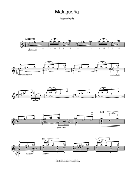 Preview Isaac Albeniz Malaguena Classical sheet music, notes and chords for Guitar, SKU: 111427 sheet music, piano notes, chords, guitar tabs, score, transpose, transcribe, how to play, guide, download, learn, tutorial, progression, song, artist, awards, billboard, mtv, vh1, tour, single, album, release