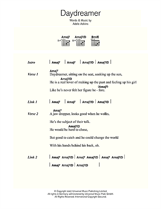 Adele Daydreamer Guitar Chords Adele Hello Someone Like You Free and guaranteed quality with ukulele chord charts, transposer and auto scroller. adele daydreamer guitar chords adele