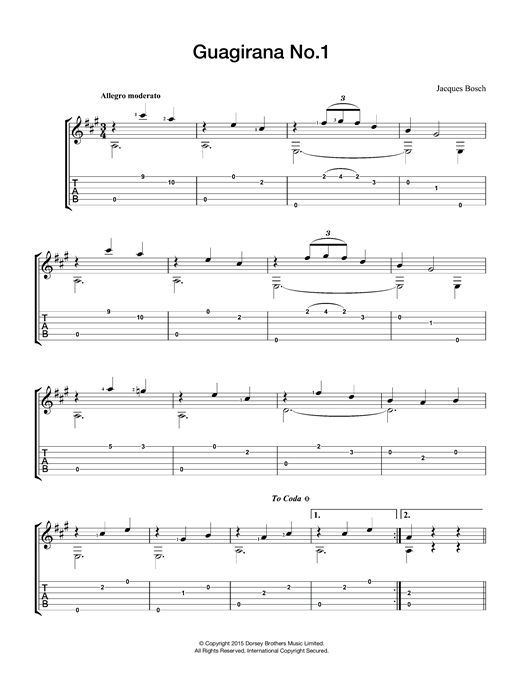 Preview Jacques Bosch Guagirana No. 1 Classical sheet music, notes and chords for Guitar, SKU: 121770 sheet music, piano notes, chords, guitar tabs, score, transpose, transcribe, how to play, guide, download, learn, tutorial, progression, song, artist, awards, billboard, mtv, vh1, tour, single, album, release