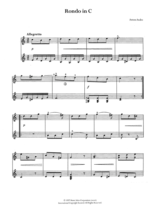 Preview Anton Andre Rondo In C Classical sheet music, notes and chords for Guitar, SKU: 122403 sheet music, piano notes, chords, guitar tabs, score, transpose, transcribe, how to play, guide, download, learn, tutorial, progression, song, artist, awards, billboard, mtv, vh1, tour, single, album, release