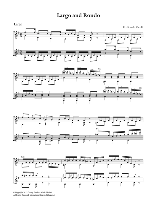 Preview Ferdinando Carulli Largo and Rondo Classical sheet music, notes and chords for Guitar, SKU: 122631 sheet music, piano notes, chords, guitar tabs, score, transpose, transcribe, how to play, guide, download, learn, tutorial, progression, song, artist, awards, billboard, mtv, vh1, tour, single, album, release