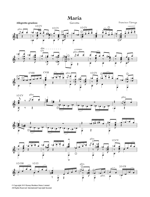 Preview Francisco Tarrega Maria, Gavotta Classical sheet music, notes and chords for Guitar, SKU: 122666 sheet music, piano notes, chords, guitar tabs, score, transpose, transcribe, how to play, guide, download, learn, tutorial, progression, song, artist, awards, billboard, mtv, vh1, tour, single, album, release