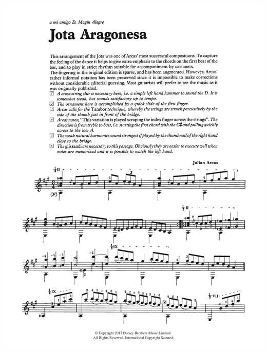 Preview Julian Arcas Jota Aragonesa Classical sheet music, notes and chords for Guitar, SKU: 124691 sheet music, piano notes, chords, guitar tabs, score, transpose, transcribe, how to play, guide, download, learn, tutorial, progression, song, artist, awards, billboard, mtv, vh1, tour, single, album, release