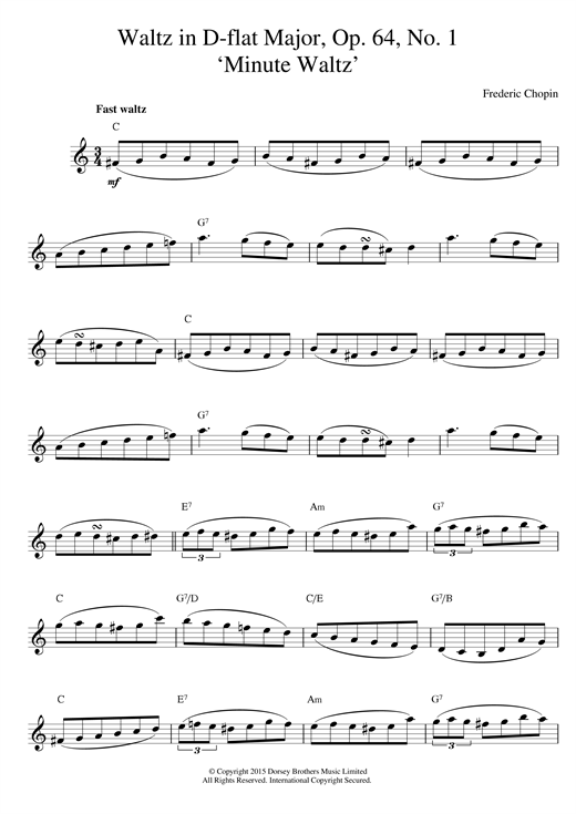 Preview Frederic Chopin Minute Waltz in D flat major Op. 64 No. 1 Classical sheet music, notes and chords for Melody Line & Chords, SKU: 13990 sheet music, piano notes, chords, guitar tabs, score, transpose, transcribe, how to play, guide, download, learn, tutorial, progression, song, artist, awards, billboard, mtv, vh1, tour, single, album, release