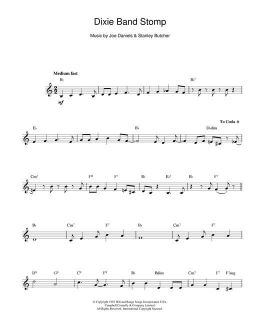 Preview Joe Daniels Dixie Band Stomp Jazz sheet music, notes and chords for Melody Line & Chords, SKU: 14022 sheet music, piano notes, chords, guitar tabs, score, transpose, transcribe, how to play, guide, download, learn, tutorial, progression, song, artist, awards, billboard, mtv, vh1, tour, single, album, release