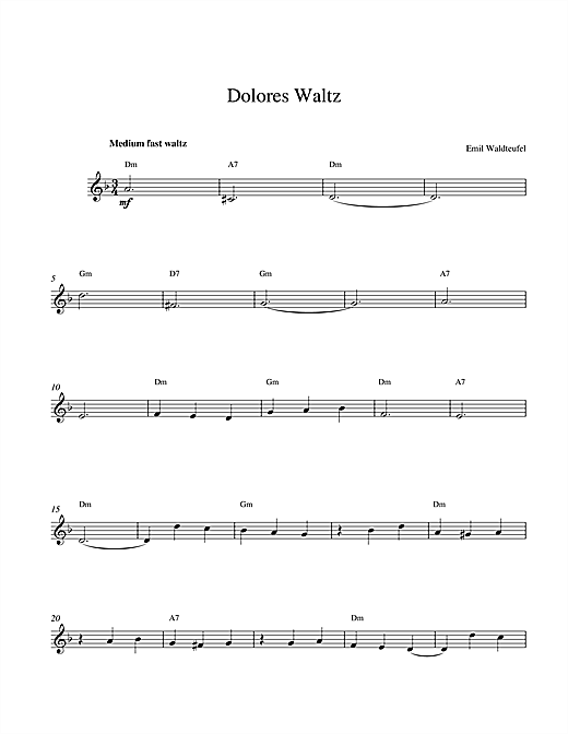 Preview Emile Waldteufel Dolores Waltz Classical sheet music, notes and chords for Melody Line & Chords, SKU: 14023 sheet music, piano notes, chords, guitar tabs, score, transpose, transcribe, how to play, guide, download, learn, tutorial, progression, song, artist, awards, billboard, mtv, vh1, tour, single, album, release