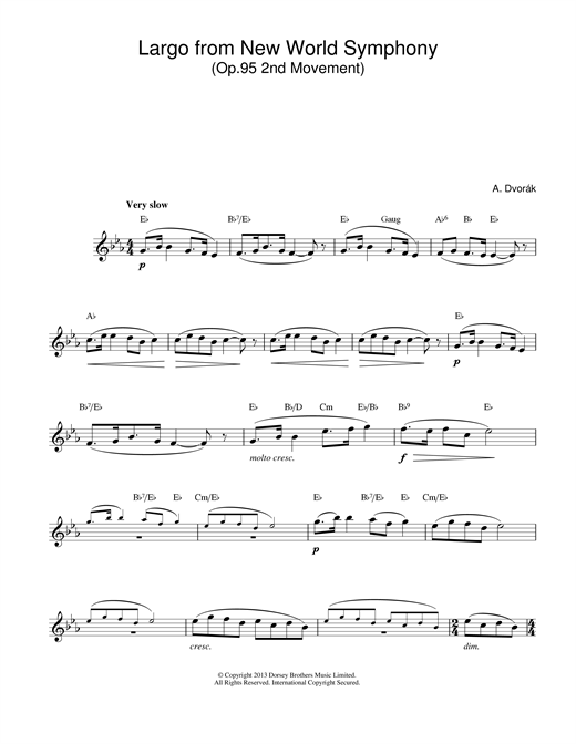 Preview Antonin Dvorak Largo (from The New World) Classical sheet music, notes and chords for Melody Line & Chords, SKU: 14122 sheet music, piano notes, chords, guitar tabs, score, transpose, transcribe, how to play, guide, download, learn, tutorial, progression, song, artist, awards, billboard, mtv, vh1, tour, single, album, release