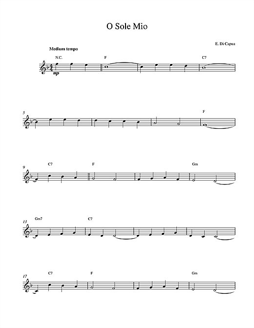Preview Eduardo Di Capua O Sole Mio Classical sheet music, notes and chords for Melody Line & Chords, SKU: 14133 sheet music, piano notes, chords, guitar tabs, score, transpose, transcribe, how to play, guide, download, learn, tutorial, progression, song, artist, awards, billboard, mtv, vh1, tour, single, album, release