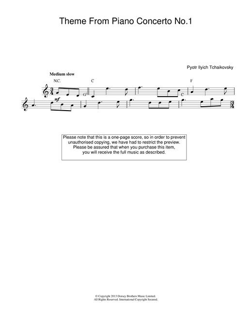 Preview Pyotr Ilyich Tchaikovsky Piano Concerto No.1 in B Flat Minor, Op.23 Classical sheet music, notes and chords for Melody Line & Chords, SKU: 14180 sheet music, piano notes, chords, guitar tabs, score, transpose, transcribe, how to play, guide, download, learn, tutorial, progression, song, artist, awards, billboard, mtv, vh1, tour, single, album, release