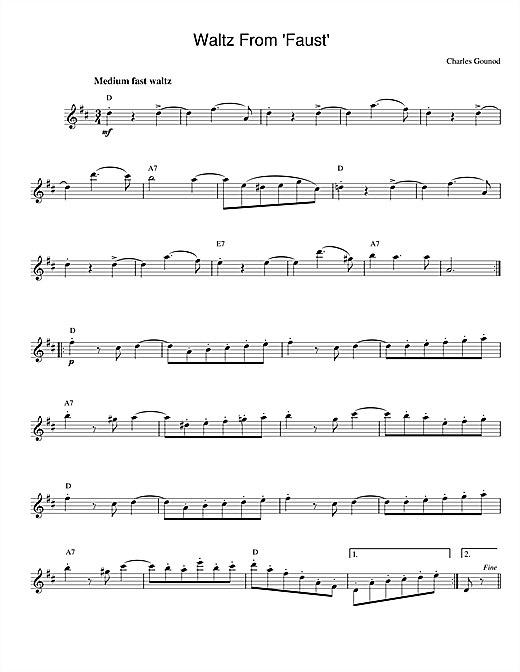 Preview Charles Gounod Waltz (from Faust) Classical sheet music, notes and chords for Melody Line & Chords, SKU: 14214 sheet music, piano notes, chords, guitar tabs, score, transpose, transcribe, how to play, guide, download, learn, tutorial, progression, song, artist, awards, billboard, mtv, vh1, tour, single, album, release