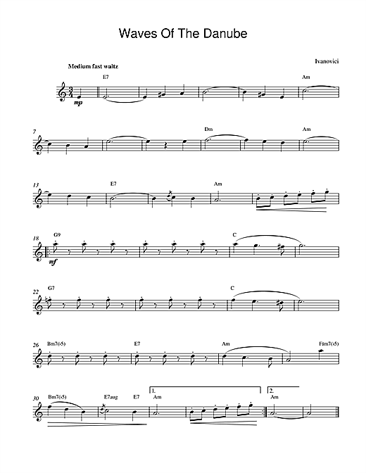 Preview Iosif Ivanovici Waves Of The Danube Classical sheet music, notes and chords for Melody Line & Chords, SKU: 14220 sheet music, piano notes, chords, guitar tabs, score, transpose, transcribe, how to play, guide, download, learn, tutorial, progression, song, artist, awards, billboard, mtv, vh1, tour, single, album, release