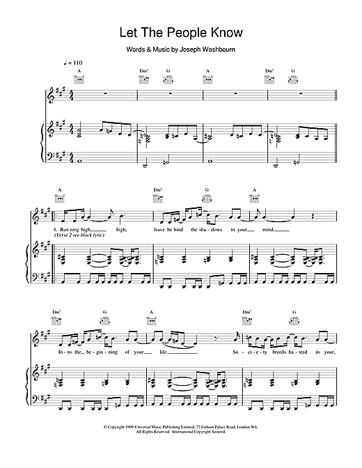 Preview Toploader Let The People Know Rock sheet music, notes and chords for Piano, Vocal & Guitar, SKU: 14424 sheet music, piano notes, chords, guitar tabs, score, transpose, transcribe, how to play, guide, download, learn, tutorial, progression, song, artist, awards, billboard, mtv, vh1, tour, single, album, release