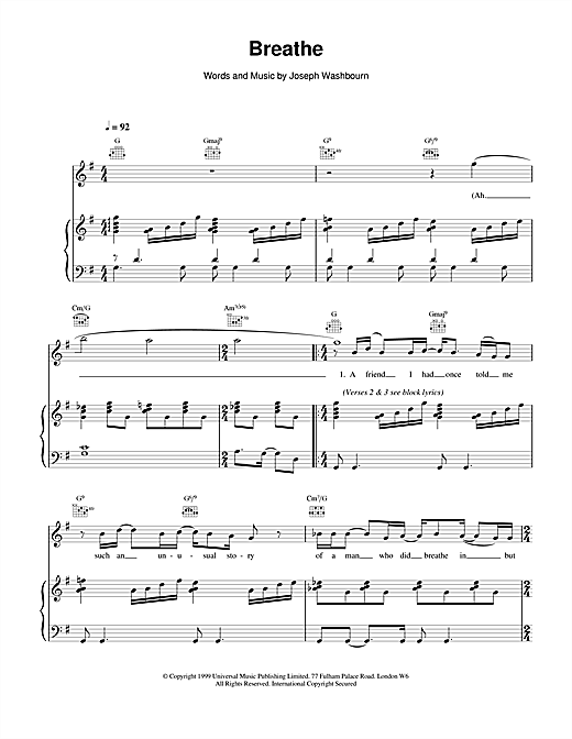 Preview Toploader Breathe Rock sheet music, notes and chords for Piano, Vocal & Guitar, SKU: 14427 sheet music, piano notes, chords, guitar tabs, score, transpose, transcribe, how to play, guide, download, learn, tutorial, progression, song, artist, awards, billboard, mtv, vh1, tour, single, album, release