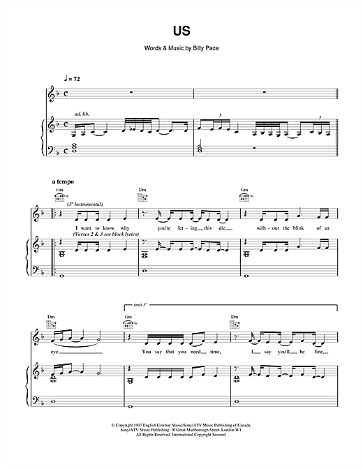Preview Celine Dion Us Pop sheet music, notes and chords for Piano, Vocal & Guitar (Right-Hand Melody), SKU: 14577 sheet music, piano notes, chords, guitar tabs, score, transpose, transcribe, how to play, guide, download, learn, tutorial, progression, song, artist, awards, billboard, mtv, vh1, tour, single, album, release