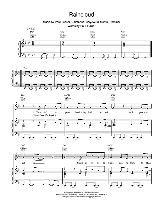 Preview The Lighthouse Family Raincloud Pop sheet music, notes and chords for Piano, Vocal & Guitar (Right-Hand Melody), SKU: 14667 sheet music, piano notes, chords, guitar tabs, score, transpose, transcribe, how to play, guide, download, learn, tutorial, progression, song, artist, awards, billboard, mtv, vh1, tour, single, album, release