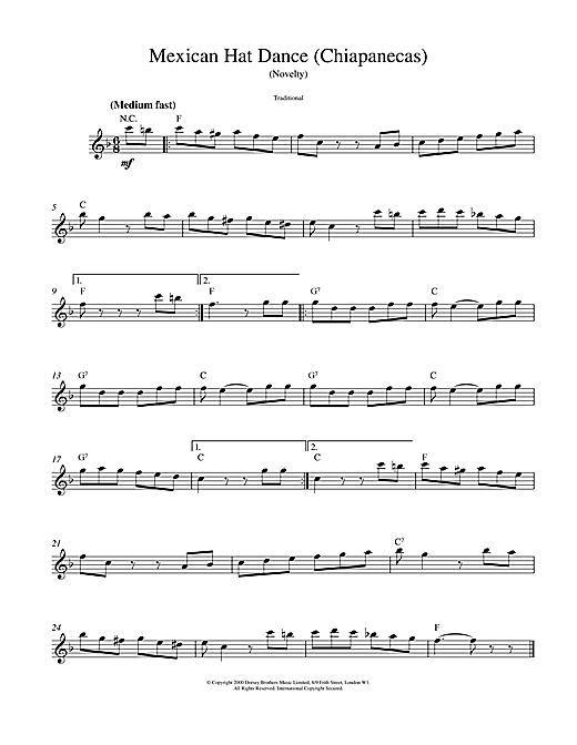 Preview Traditional Mexican Hat Dance Folk sheet music, notes and chords for Melody Line, Lyrics & Chords, SKU: 14705 sheet music, piano notes, chords, guitar tabs, score, transpose, transcribe, how to play, guide, download, learn, tutorial, progression, song, artist, awards, billboard, mtv, vh1, tour, single, album, release