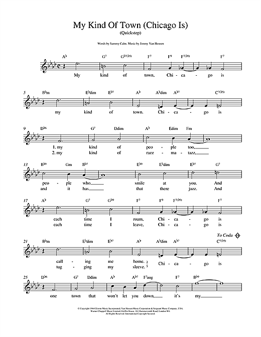 Preview Jimmy Van Heusen My Kind Of Town (Chicago Is) Classics sheet music, notes and chords for Melody Line, Lyrics & Chords, SKU: 14714 sheet music, piano notes, chords, guitar tabs, score, transpose, transcribe, how to play, guide, download, learn, tutorial, progression, song, artist, awards, billboard, mtv, vh1, tour, single, album, release