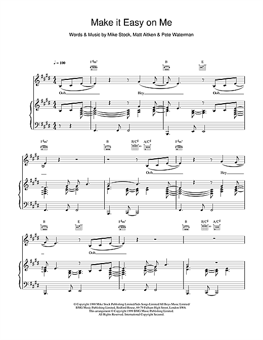 Preview Steps Make It Easy On Me Pop sheet music, notes and chords for Piano, Vocal & Guitar (Right-Hand Melody), SKU: 14820 sheet music, piano notes, chords, guitar tabs, score, transpose, transcribe, how to play, guide, download, learn, tutorial, progression, song, artist, awards, billboard, mtv, vh1, tour, single, album, release