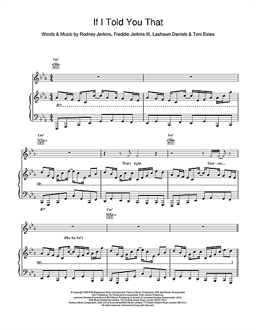 Preview Whitney Houston and George Michael If I Told You That Pop sheet music, notes and chords for Piano, Vocal & Guitar, SKU: 14877 sheet music, piano notes, chords, guitar tabs, score, transpose, transcribe, how to play, guide, download, learn, tutorial, progression, song, artist, awards, billboard, mtv, vh1, tour, single, album, release