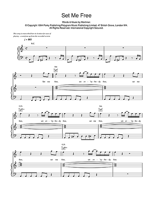 Preview East 17 Set Me Free Pop sheet music, notes and chords for Piano, Vocal & Guitar, SKU: 14982 sheet music, piano notes, chords, guitar tabs, score, transpose, transcribe, how to play, guide, download, learn, tutorial, progression, song, artist, awards, billboard, mtv, vh1, tour, single, album, release