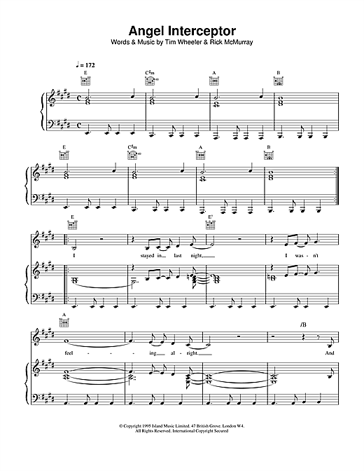 Preview Ash Angel Interceptor Pop sheet music, notes and chords for Piano, Vocal & Guitar (Right-Hand Melody), SKU: 15110 sheet music, piano notes, chords, guitar tabs, score, transpose, transcribe, how to play, guide, download, learn, tutorial, progression, song, artist, awards, billboard, mtv, vh1, tour, single, album, release
