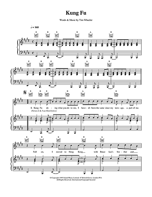 Preview Ash Kung Fu Pop sheet music, notes and chords for Piano, Vocal & Guitar (Right-Hand Melody), SKU: 15117 sheet music, piano notes, chords, guitar tabs, score, transpose, transcribe, how to play, guide, download, learn, tutorial, progression, song, artist, awards, billboard, mtv, vh1, tour, single, album, release