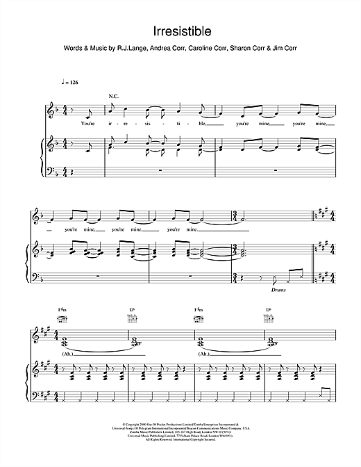 Preview The Corrs Irresistible Folk sheet music, notes and chords for Piano, Vocal & Guitar, SKU: 15270 sheet music, piano notes, chords, guitar tabs, score, transpose, transcribe, how to play, guide, download, learn, tutorial, progression, song, artist, awards, billboard, mtv, vh1, tour, single, album, release