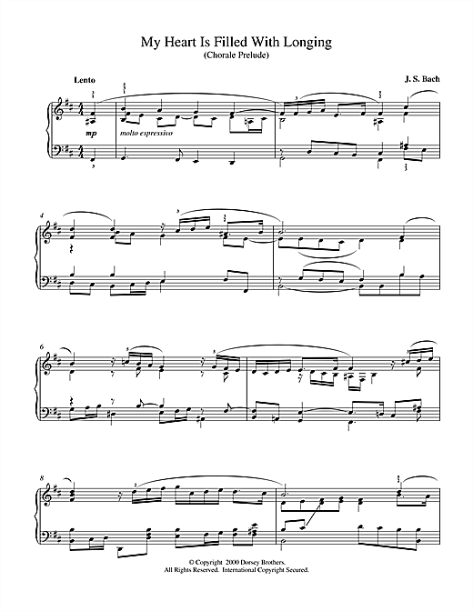 Preview Johann Sebastian Bach My Heart Is Filled With Longing Classical sheet music, notes and chords for Piano, SKU: 15367 sheet music, piano notes, chords, guitar tabs, score, transpose, transcribe, how to play, guide, download, learn, tutorial, progression, song, artist, awards, billboard, mtv, vh1, tour, single, album, release