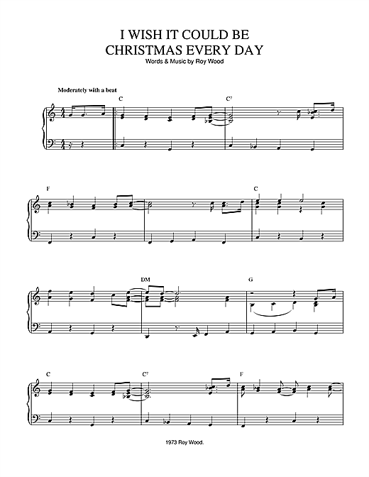Preview Wizzard I Wish It Could Be Christmas Every Day Rock sheet music, notes and chords for Piano, SKU: 15519 sheet music, piano notes, chords, guitar tabs, score, transpose, transcribe, how to play, guide, download, learn, tutorial, progression, song, artist, awards, billboard, mtv, vh1, tour, single, album, release