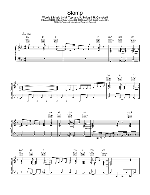 Preview Steps Stomp Pop sheet music, notes and chords for Piano, Vocal & Guitar, SKU: 15588 sheet music, piano notes, chords, guitar tabs, score, transpose, transcribe, how to play, guide, download, learn, tutorial, progression, song, artist, awards, billboard, mtv, vh1, tour, single, album, release