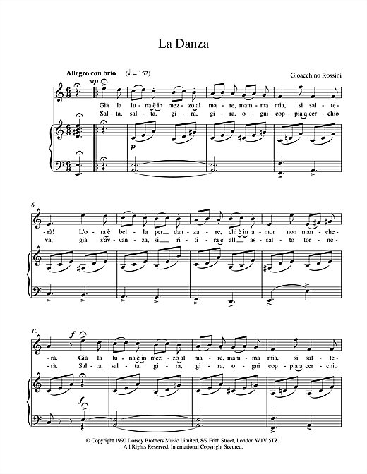 Preview Gioachino Rossini La Danza Classical sheet music, notes and chords for Piano & Vocal, SKU: 15773 sheet music, piano notes, chords, guitar tabs, score, transpose, transcribe, how to play, guide, download, learn, tutorial, progression, song, artist, awards, billboard, mtv, vh1, tour, single, album, release
