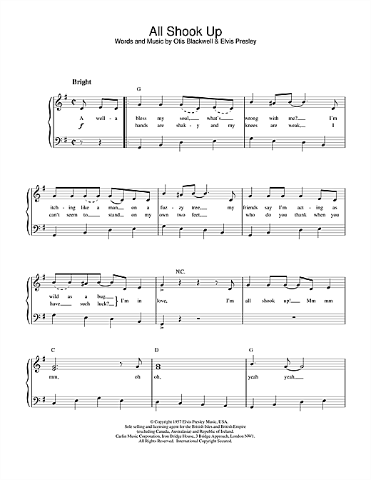 Preview Elvis Presley All Shook Up Pop sheet music, notes and chords for Piano, SKU: 15799 sheet music, piano notes, chords, guitar tabs, score, transpose, transcribe, how to play, guide, download, learn, tutorial, progression, song, artist, awards, billboard, mtv, vh1, tour, single, album, release