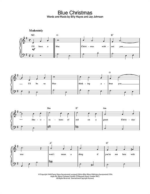 Preview Elvis Presley Blue Christmas Pop sheet music, notes and chords for Piano, SKU: 15801 sheet music, piano notes, chords, guitar tabs, score, transpose, transcribe, how to play, guide, download, learn, tutorial, progression, song, artist, awards, billboard, mtv, vh1, tour, single, album, release