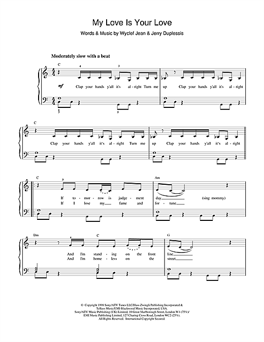 Preview Whitney Houston My Love Is Your Love Pop sheet music, notes and chords for Piano, Vocal & Guitar (Right-Hand Melody), SKU: 15821 sheet music, piano notes, chords, guitar tabs, score, transpose, transcribe, how to play, guide, download, learn, tutorial, progression, song, artist, awards, billboard, mtv, vh1, tour, single, album, release