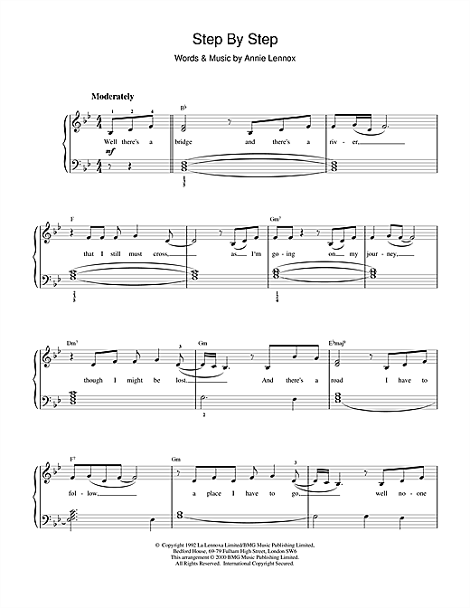 Preview Whitney Houston Step By Step Pop sheet music, notes and chords for Piano, Vocal & Guitar (Right-Hand Melody), SKU: 15825 sheet music, piano notes, chords, guitar tabs, score, transpose, transcribe, how to play, guide, download, learn, tutorial, progression, song, artist, awards, billboard, mtv, vh1, tour, single, album, release
