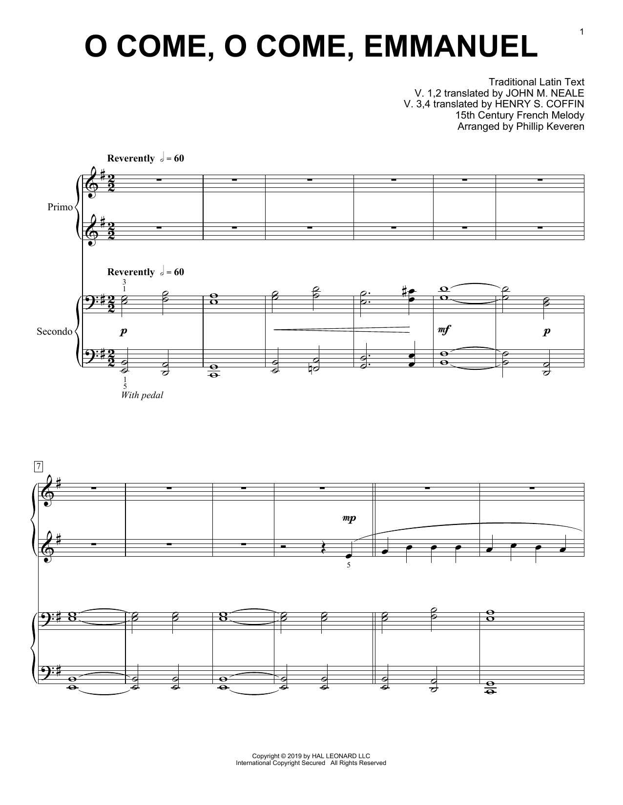 15th Century French Melody O Come, O Come, Emmanuel (arr. Phillip Keveren) sheet music notes and chords. Download Printable PDF.