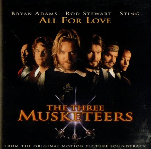 Bryan Adams, Rod Stewart & Bryan Adams, Rod Stewart & Sting, All For Love, Piano, Vocal & Guitar (Right-Hand Melody)