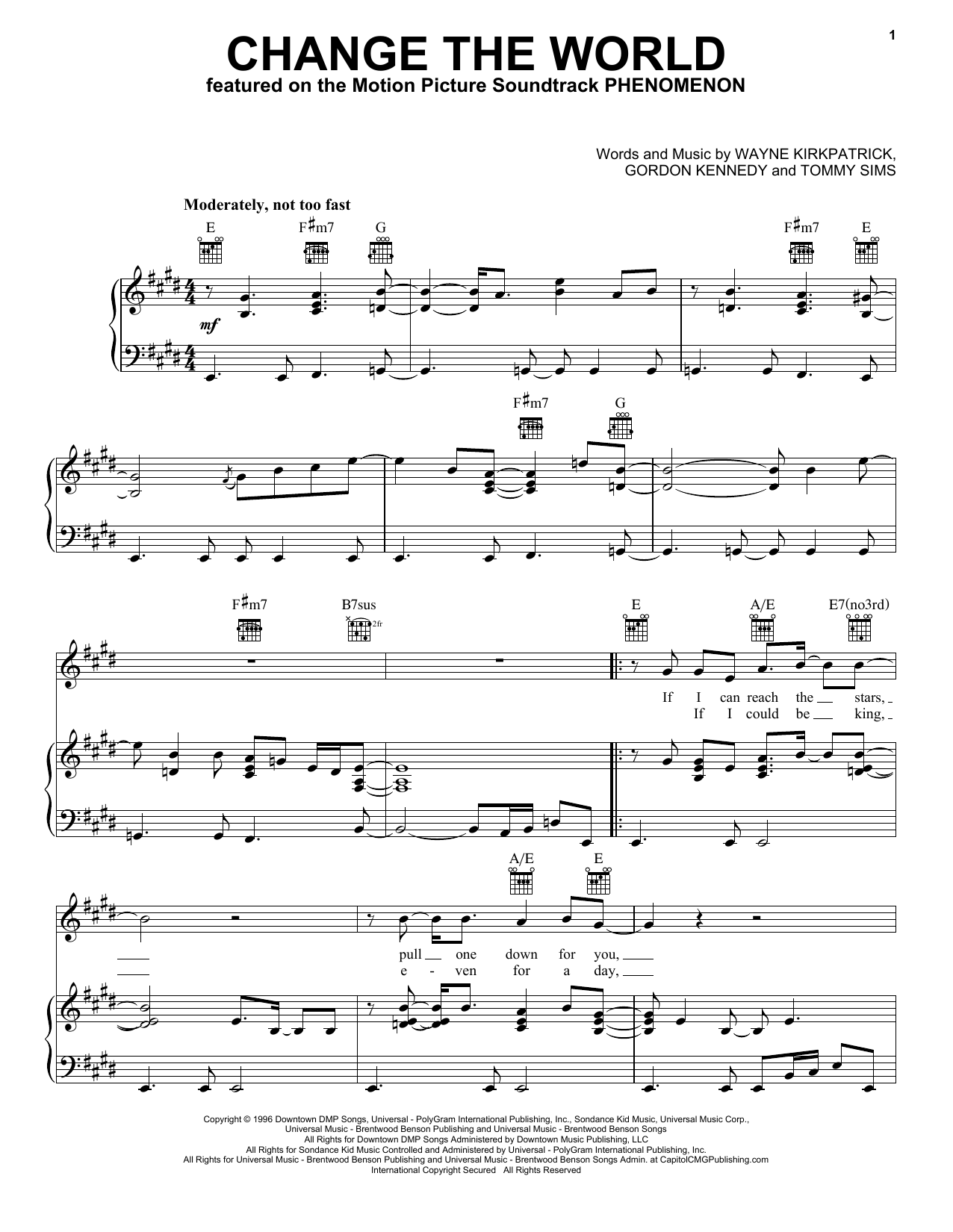 Preview Eric Clapton with Wynonna Change The World Pop sheet music, notes and chords for Piano, Vocal & Guitar (Right-Hand Melody), SKU: 16300 sheet music, piano notes, chords, guitar tabs, score, transpose, transcribe, how to play, guide, download, learn, tutorial, progression, song, artist, awards, billboard, mtv, vh1, tour, single, album, release