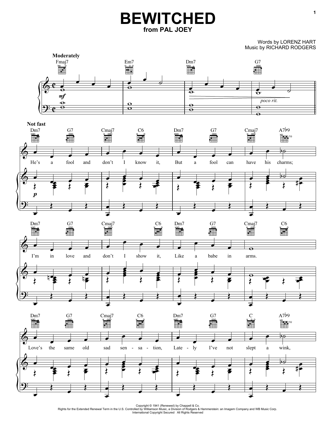 Preview Frank Sinatra Bewitched Folk sheet music, notes and chords for Piano, Vocal & Guitar (Right-Hand Melody), SKU: 16331 sheet music, piano notes, chords, guitar tabs, score, transpose, transcribe, how to play, guide, download, learn, tutorial, progression, song, artist, awards, billboard, mtv, vh1, tour, single, album, release