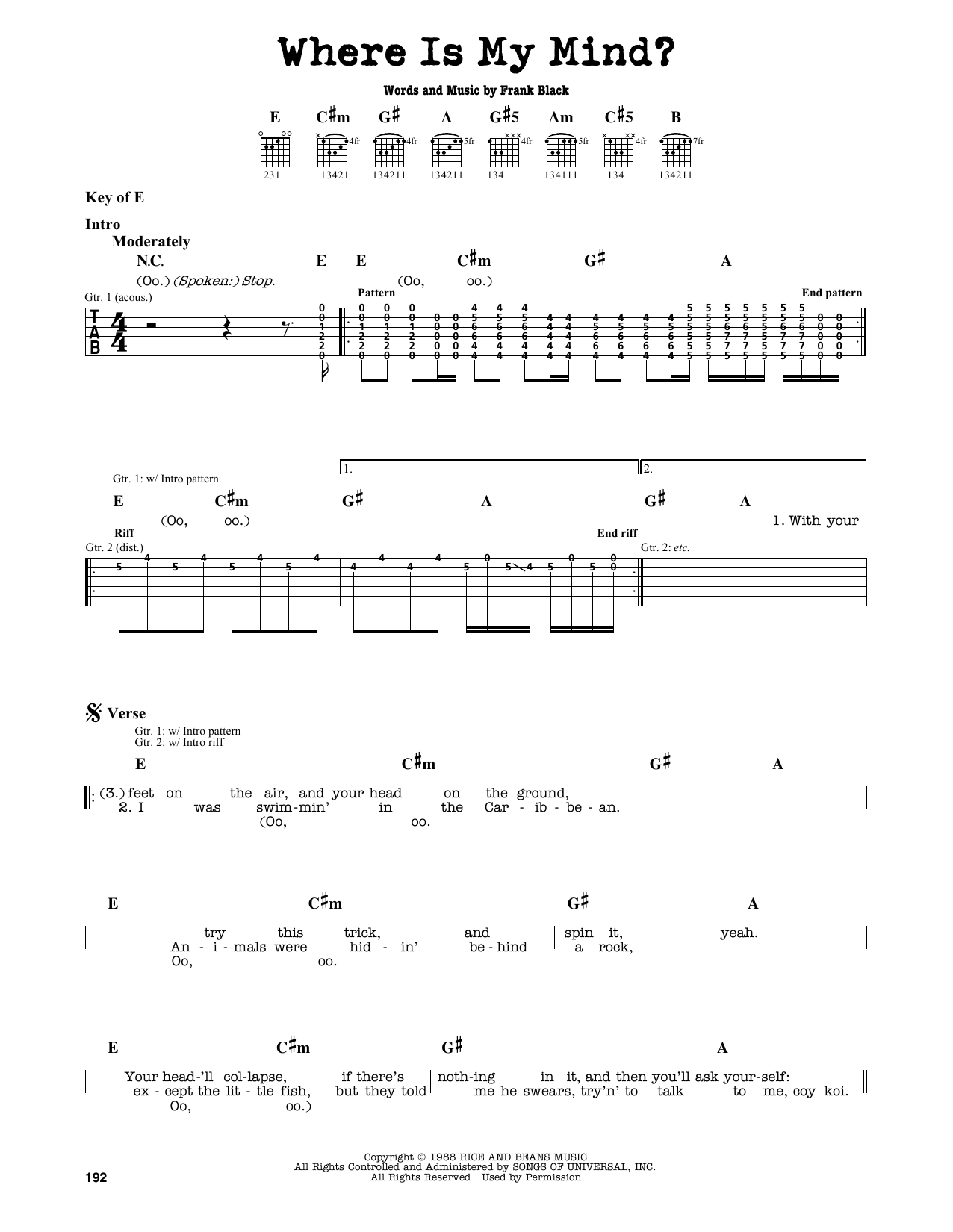 pixies where is my mind guitar tutorial Violin where is my mind? The pixies sheet music, chords.