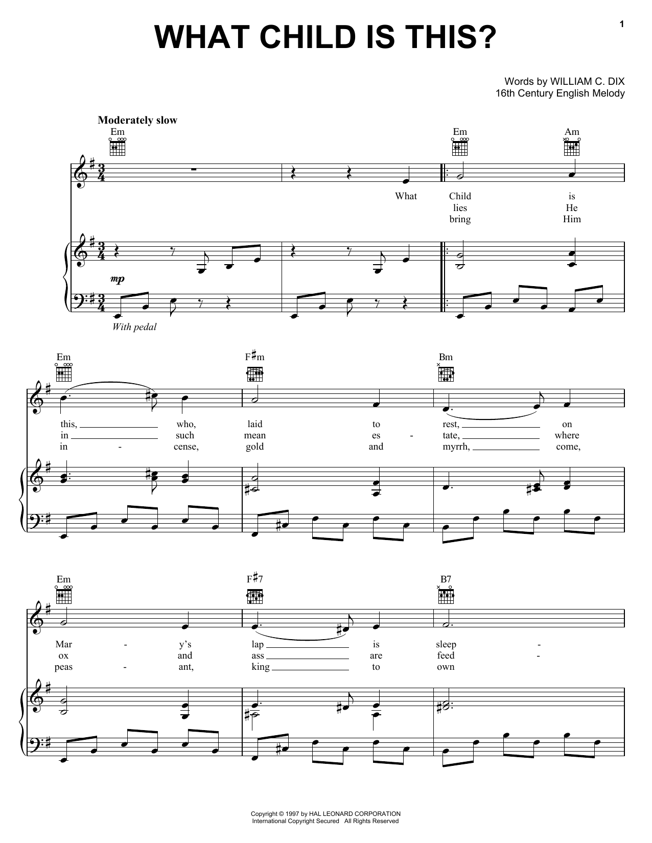 Preview William C. Dix What Child Is This? Religious sheet music, notes and chords for Piano, Vocal & Guitar (Right-Hand Melody), SKU: 16456 sheet music, piano notes, chords, guitar tabs, score, transpose, transcribe, how to play, guide, download, learn, tutorial, progression, song, artist, awards, billboard, mtv, vh1, tour, single, album, release