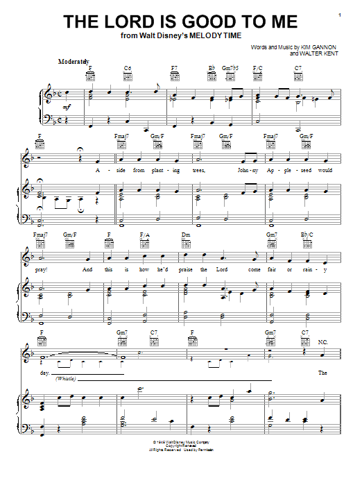 Preview Kim Gannon The Lord Is Good To Me Children sheet music, notes and chords for Piano, Vocal & Guitar (Right-Hand Melody), SKU: 16780 sheet music, piano notes, chords, guitar tabs, score, transpose, transcribe, how to play, guide, download, learn, tutorial, progression, song, artist, awards, billboard, mtv, vh1, tour, single, album, release