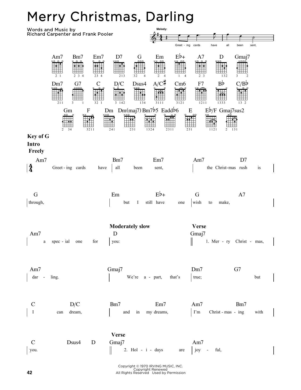 Preview Carpenters Merry Christmas, Darling Pop sheet music, notes and chords for Guitar Lead Sheet, SKU: 168112 sheet music, piano notes, chords, guitar tabs, score, transpose, transcribe, how to play, guide, download, learn, tutorial, progression, song, artist, awards, billboard, mtv, vh1, tour, single, album, release