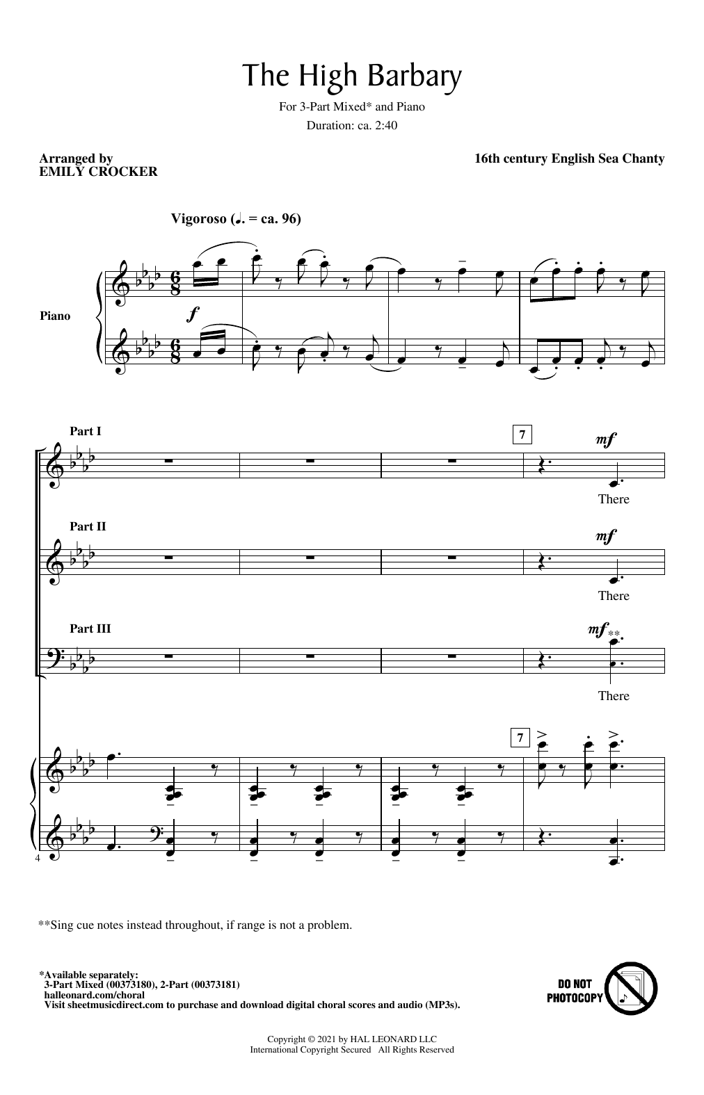 Learn to play 16th Century Sea Chanty The High Barbary (arr. Emily Crocker) sheet music for 2-Part Choir in minutes. Price: 4.9900$ 16th Century Sea Chanty The High Barbary (arr. Emily Crocker) sheet music notes and chords. Download Printable PDF.