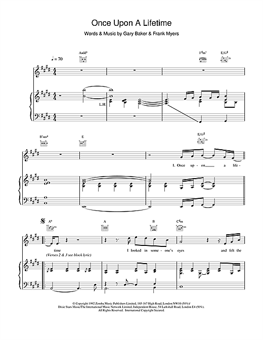 Preview Ronan Keating Once Upon A Lifetime Pop sheet music, notes and chords for Piano, Vocal & Guitar, SKU: 17032 sheet music, piano notes, chords, guitar tabs, score, transpose, transcribe, how to play, guide, download, learn, tutorial, progression, song, artist, awards, billboard, mtv, vh1, tour, single, album, release