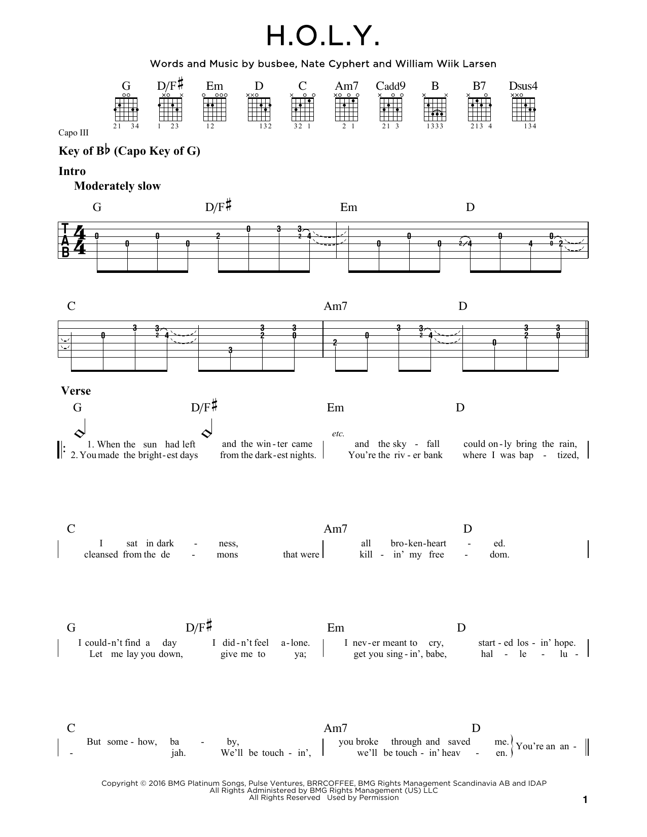 Preview Florida Georgia Line H.O.L.Y. Pop sheet music, notes and chords for Guitar Lead Sheet, SKU: 171490 sheet music, piano notes, chords, guitar tabs, score, transpose, transcribe, how to play, guide, download, learn, tutorial, progression, song, artist, awards, billboard, mtv, vh1, tour, single, album, release